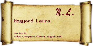 Mogyoró Laura névjegykártya